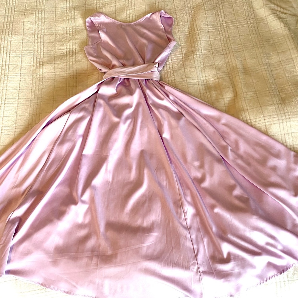 Chloe Satin Sleeveless Wrap Dress